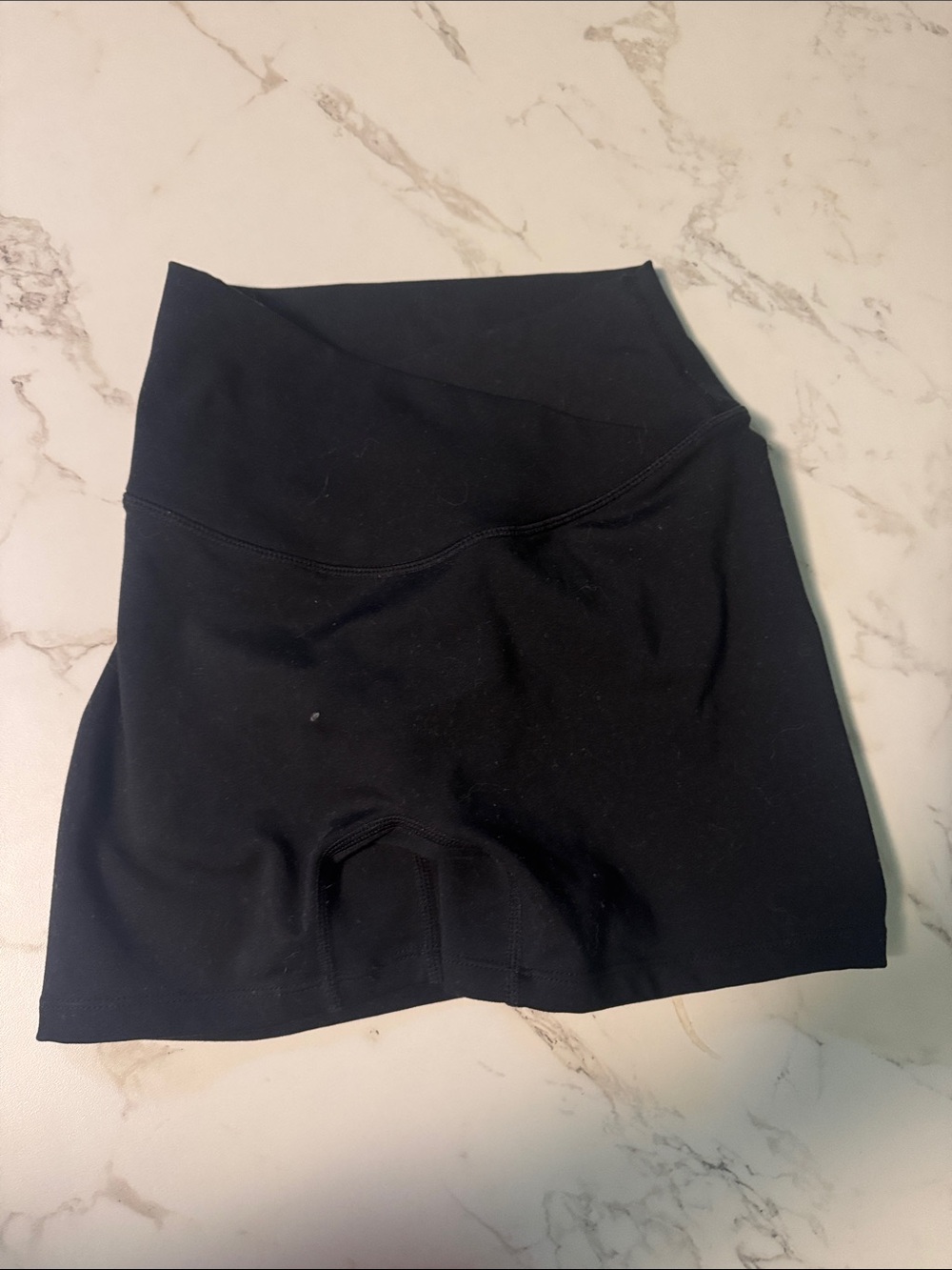 High-Waist Black Bike Shorts for Women